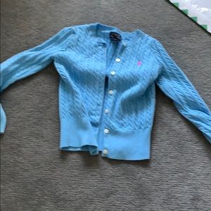 Blue polo sweater